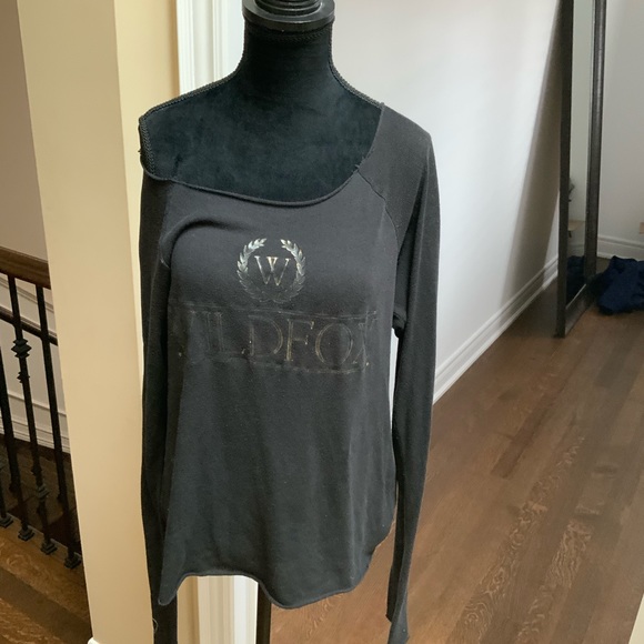 WILDFOX Baggy knit long sleeve Black boho Shirt Top women’s size small/Medium - Picture 10 of 11